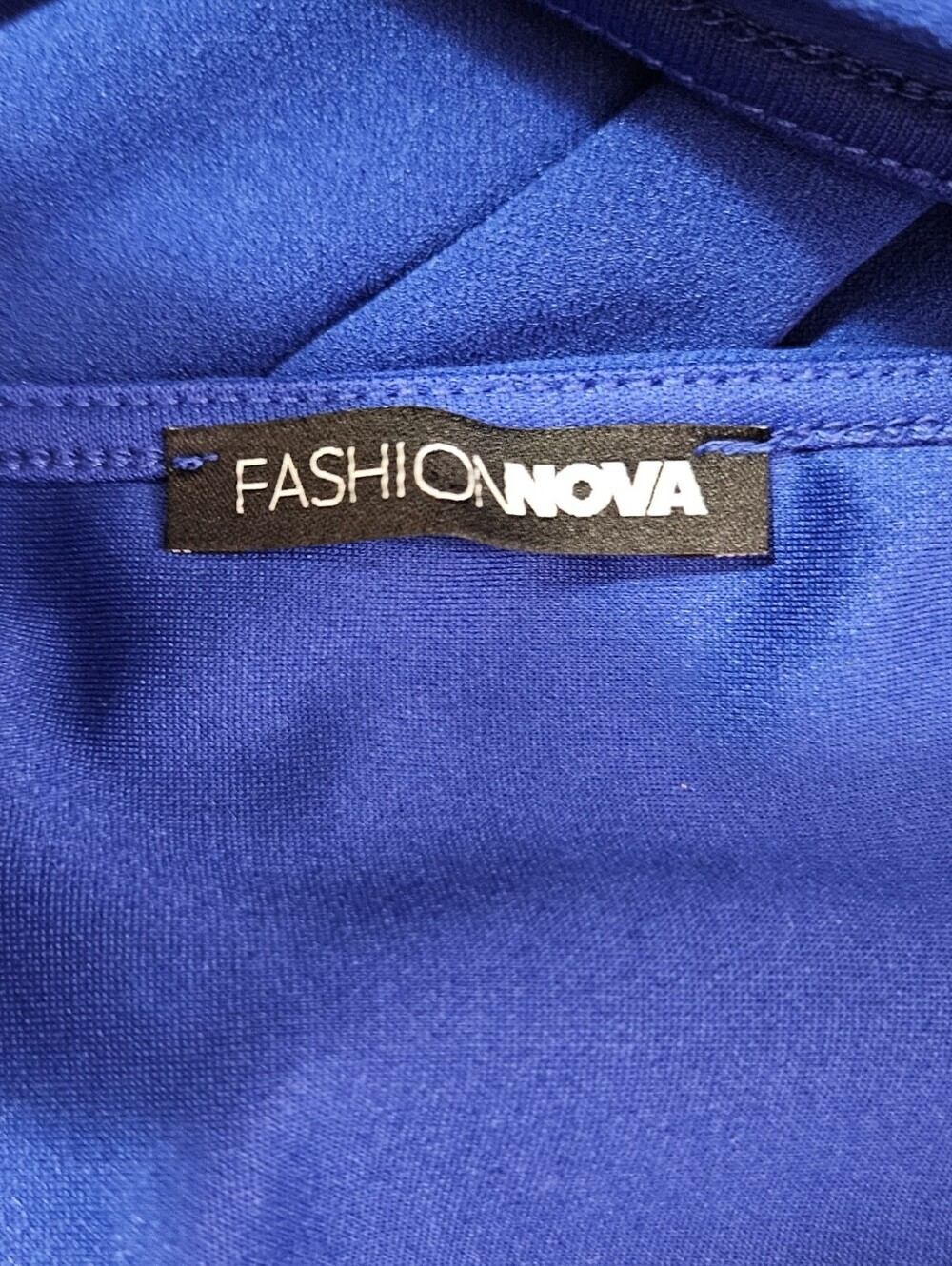 Fashion Nova Royal Blue Deep V Sleeveless Bodycon Jumpsuit XL - Picture 11 of 12